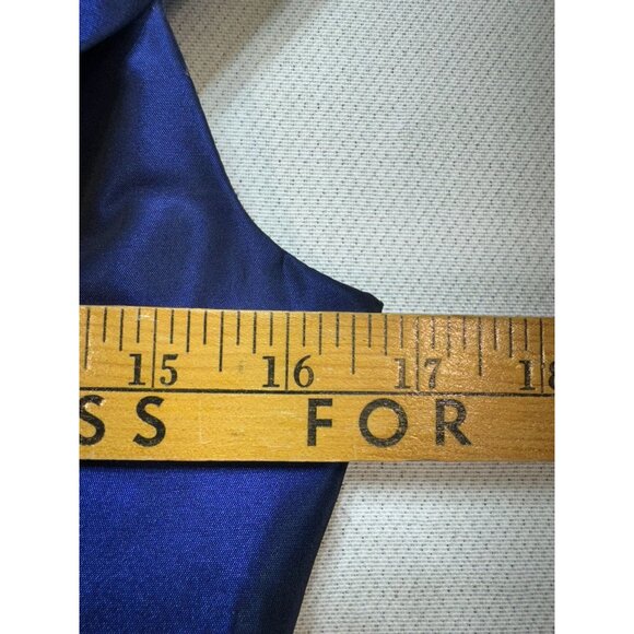 Alfred Angelo Peplum Evening Blouse & Skirt Set Size 4 Midnight Royal Blue Belte - Picture 8 of 16